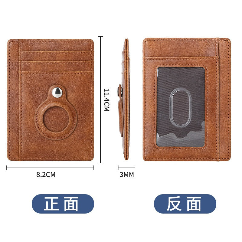 RFID AirTag Leather Anti-Theft Wallet