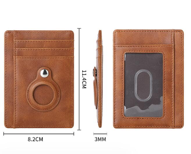 RFID AirTag Leather Anti-Theft Wallet